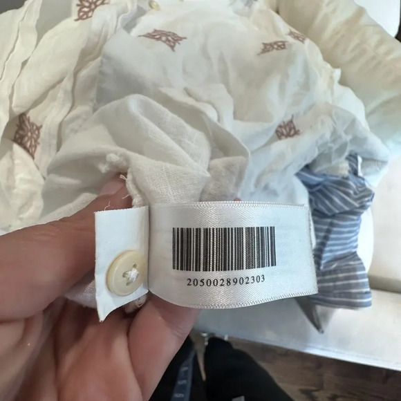 ETA E.T.A. Mens Resort Button Down Size Large Beige with Embroider 100% Cotton - Picture 10 of 12